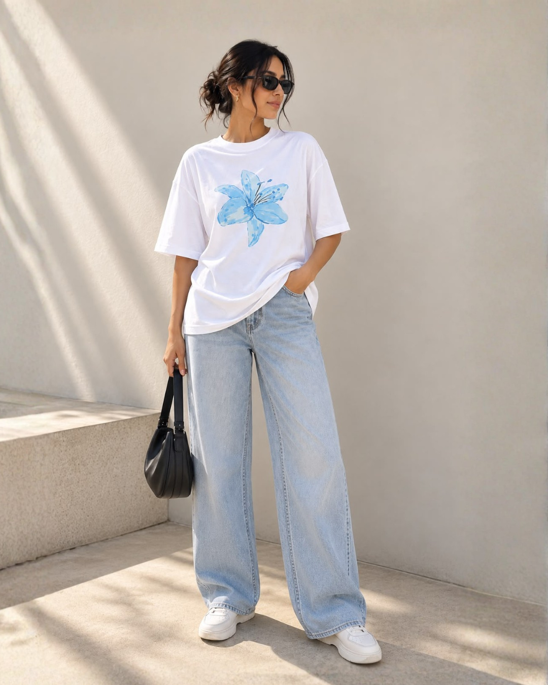 BLUE WHITE TEE