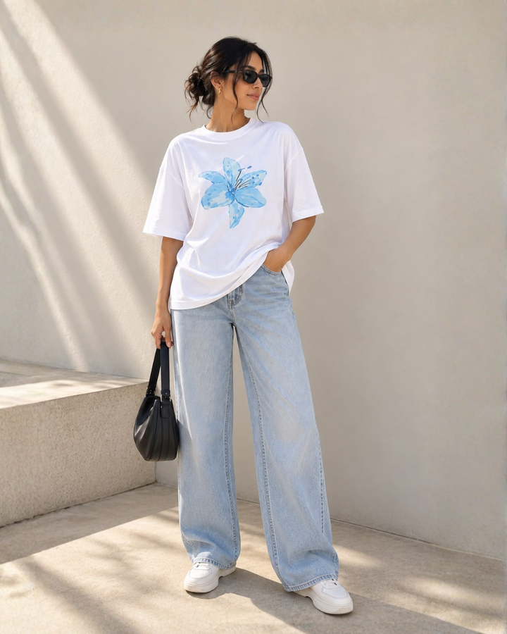 BLUE WHITE TEE