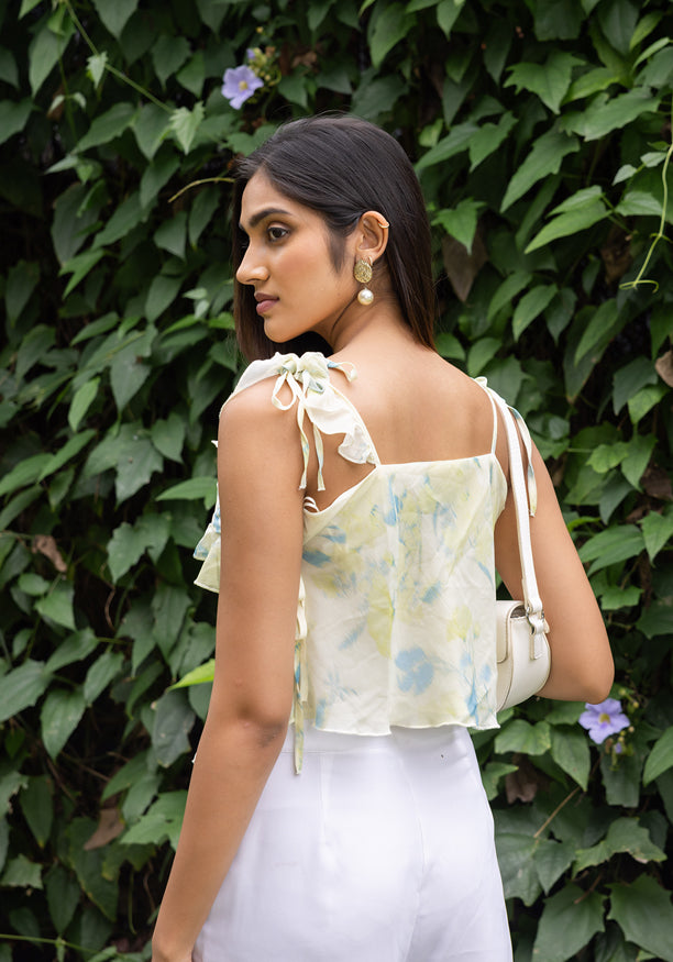 ERLA YELLOW STRAP TOP