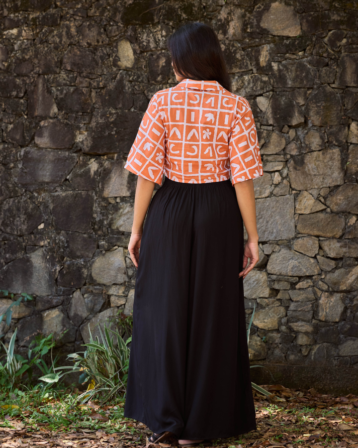 KISHO MODERN ORANGE CROP TOP