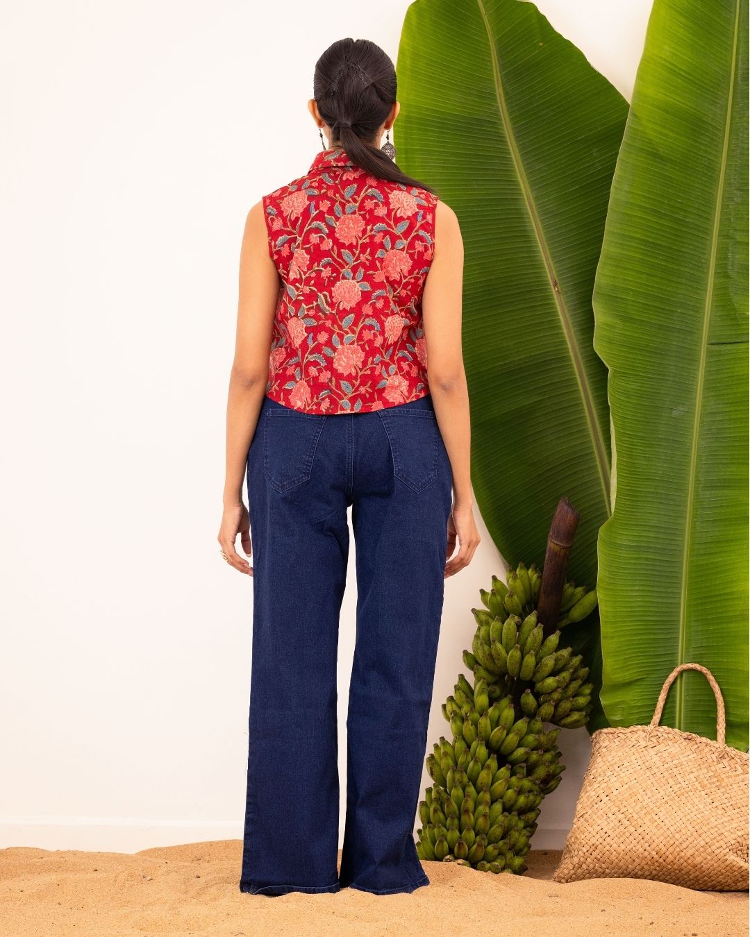 ROMAIN PRINTED CROP TOP