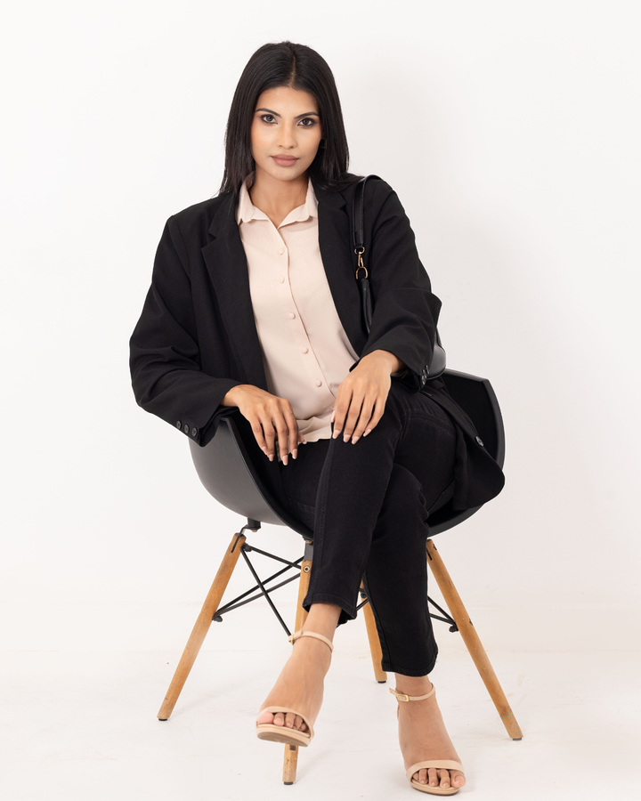 BLACK KYLIE PENCIL CUT PANT