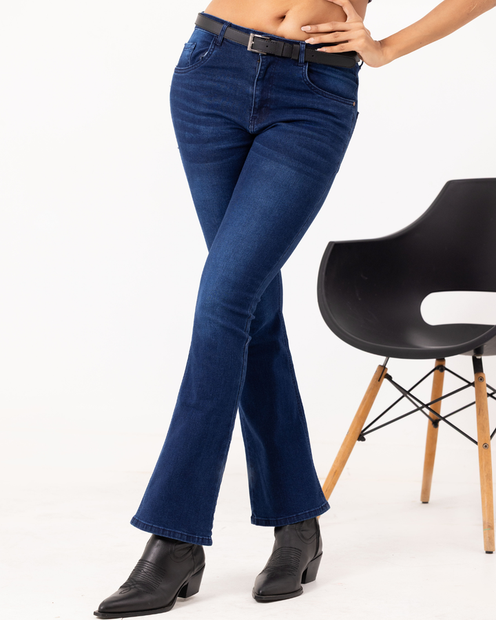 DARK BLUE SOFIA BOOT CUT PANT