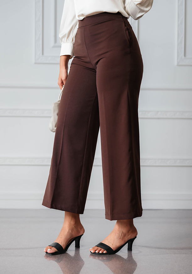 RUTH STRAIGHT LEG BROWN PANT