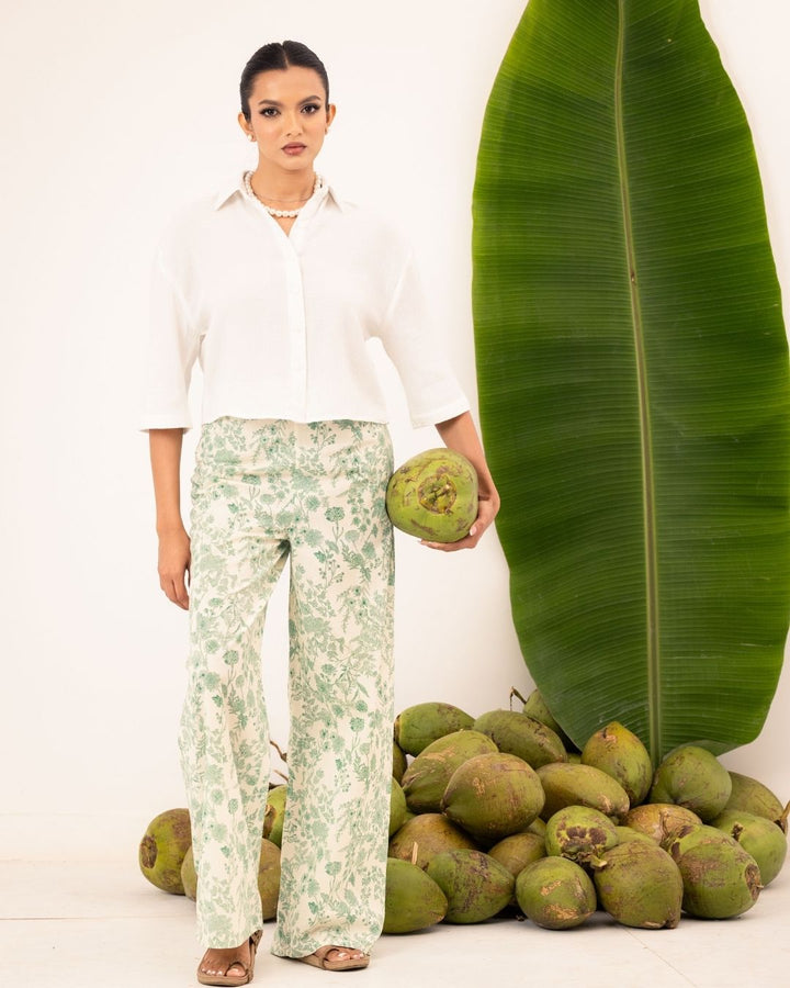 ZAREL LIGHT GREEN OFFICE PANT