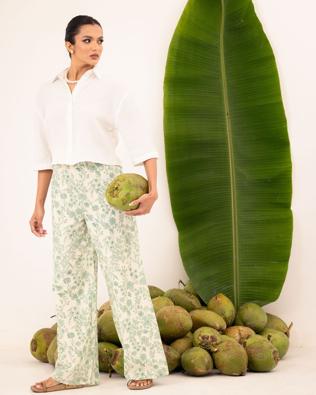 ZAREL LIGHT GREEN OFFICE PANT