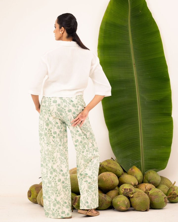 ZAREL LIGHT GREEN OFFICE PANT