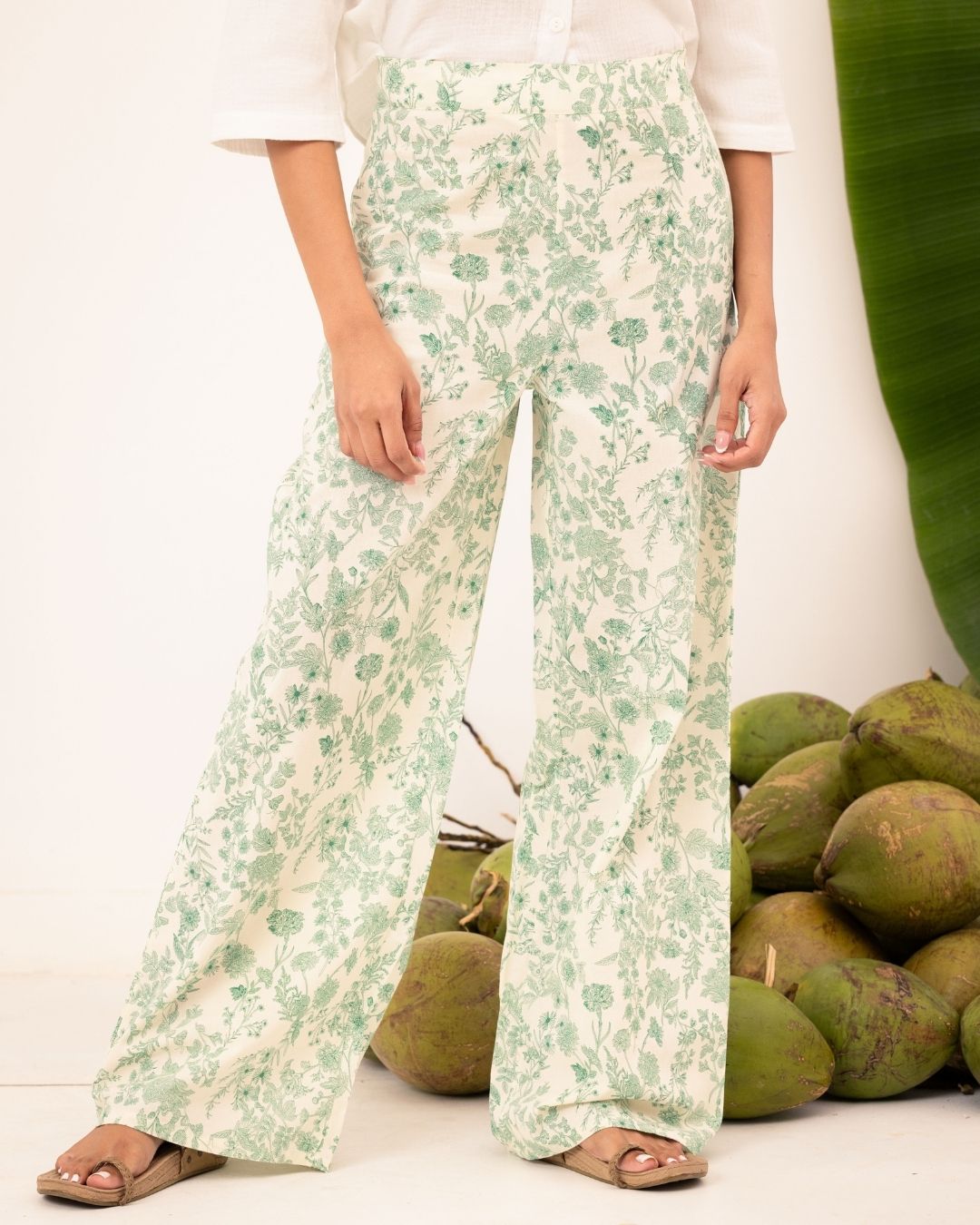 ZAREL LIGHT GREEN OFFICE PANT