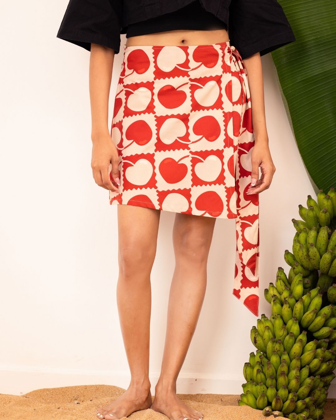 CLARA CHERRY PRINTED SKIRT