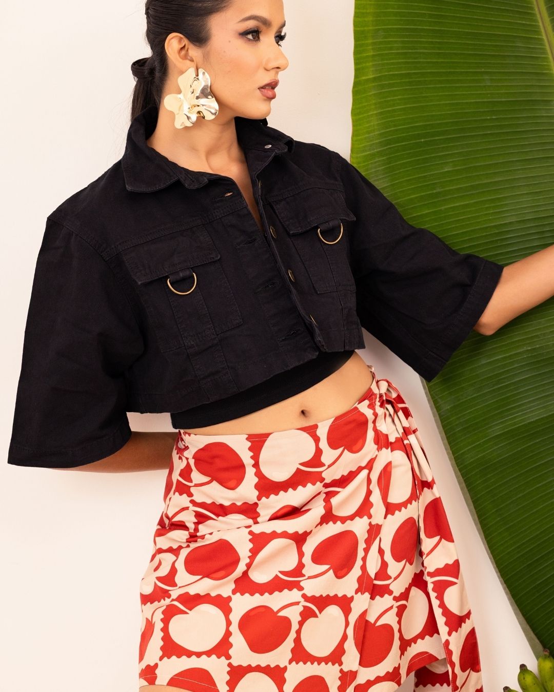 BLACK FEMALE DENIM JACKET
