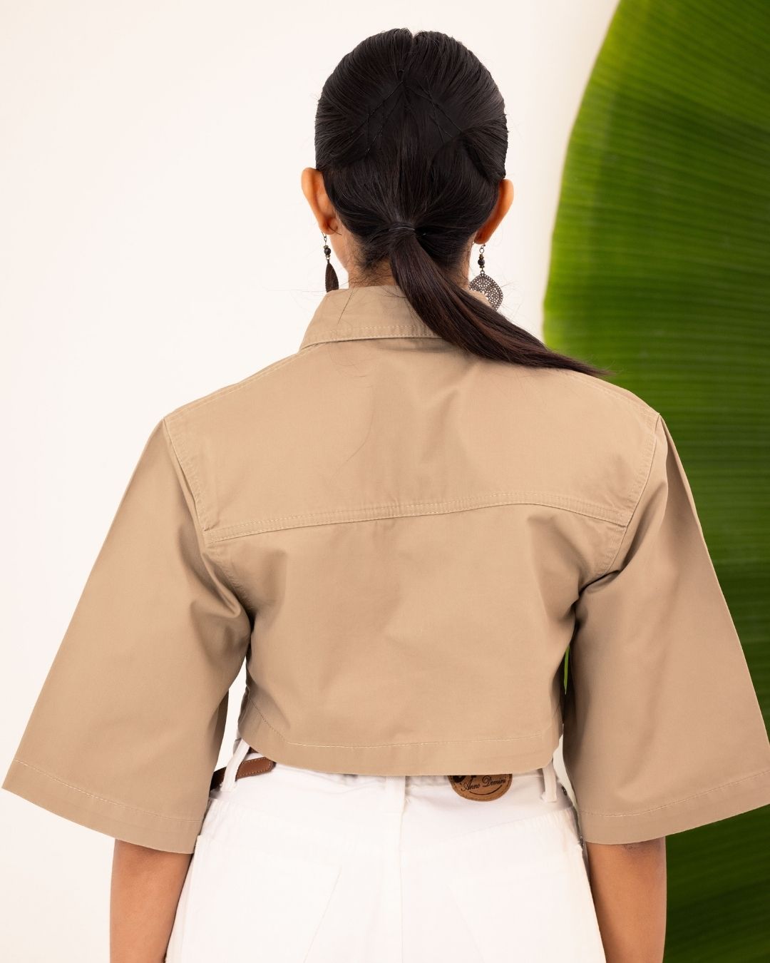 BEIGE FEMALE DENIM JKT