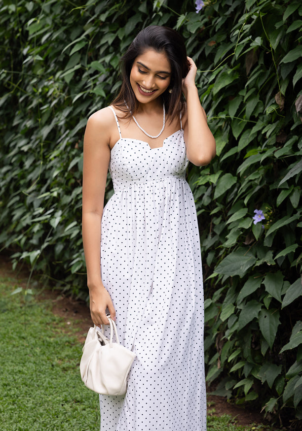 RAVA WHITE BUST DETAIL DRESS