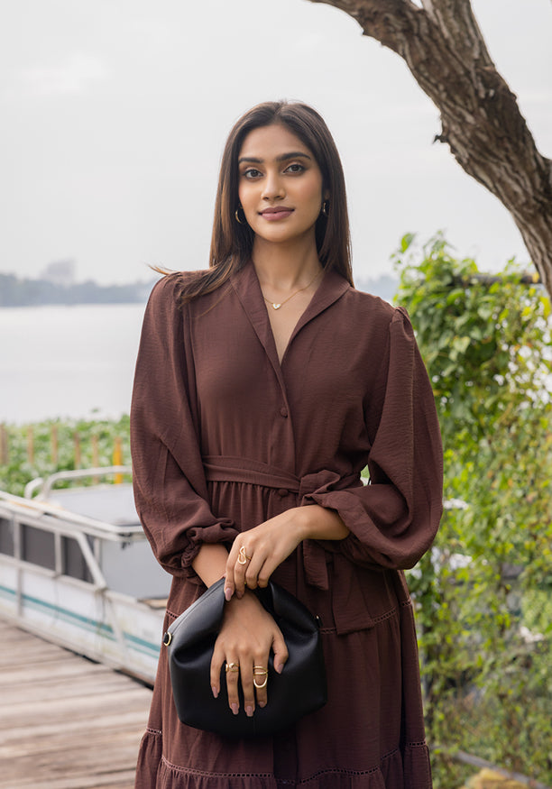 CEFALO BROWN CHIC DRESS