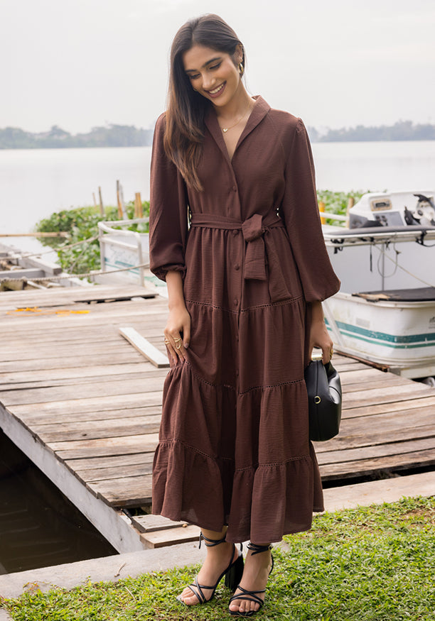 CEFALO BROWN CHIC DRESS