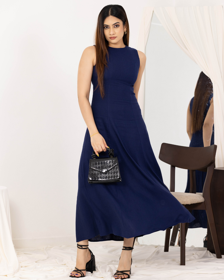 FIORE NAVY BLUE MAXI DRESS