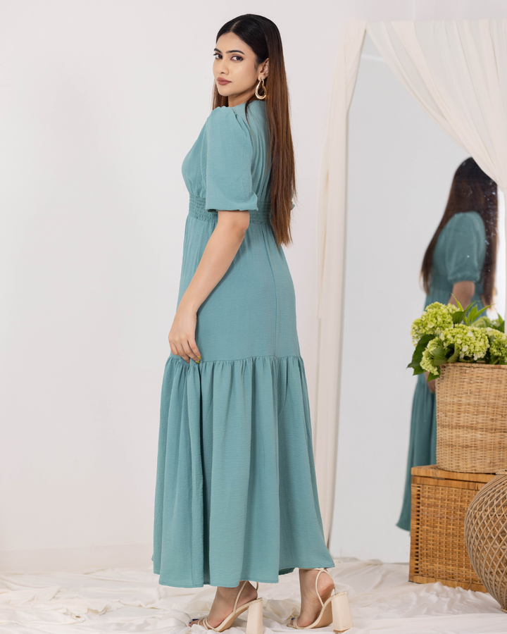 NOVA LIGHT GREEN MAXI DRESS
