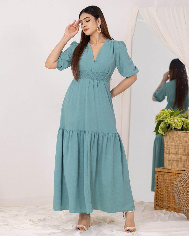 NOVA LIGHT GREEN MAXI DRESS