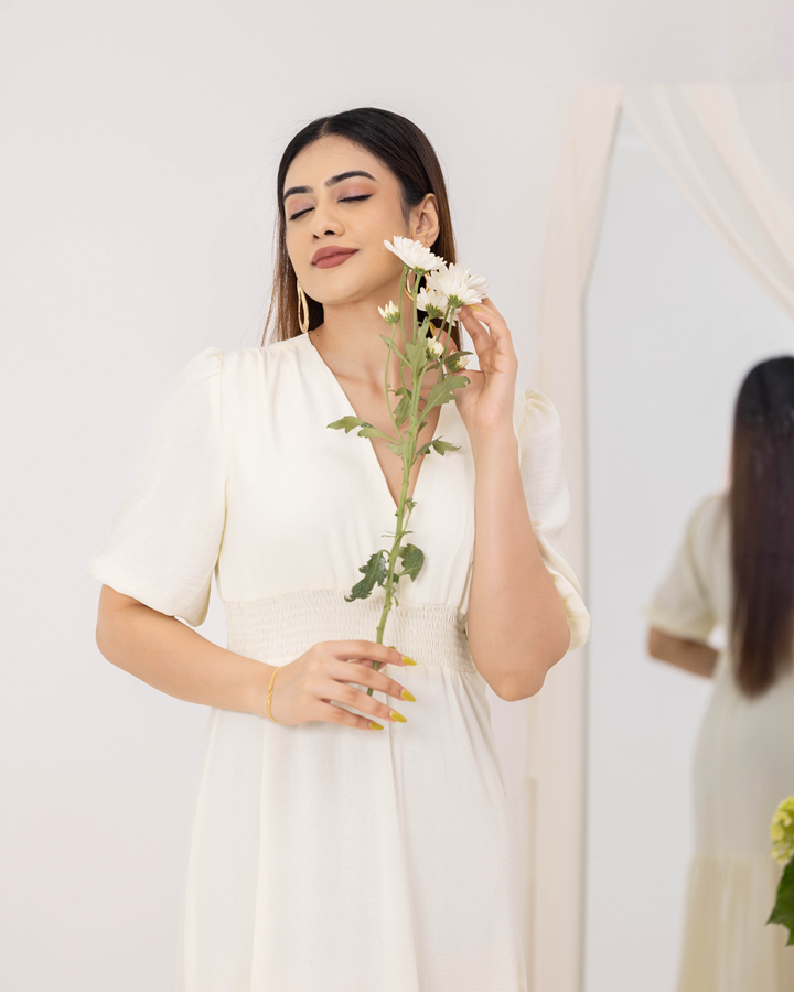NOVA OFF WHITE MAXI DRESS