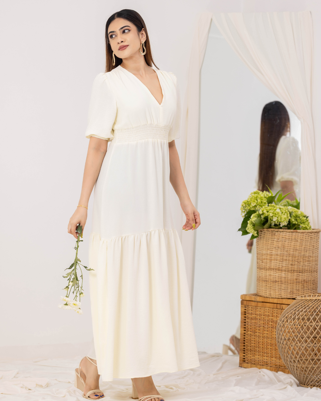 NOVA OFF WHITE MAXI DRESS