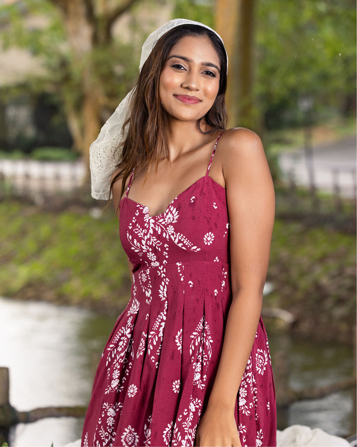SARENDA RED MAXI DRESS