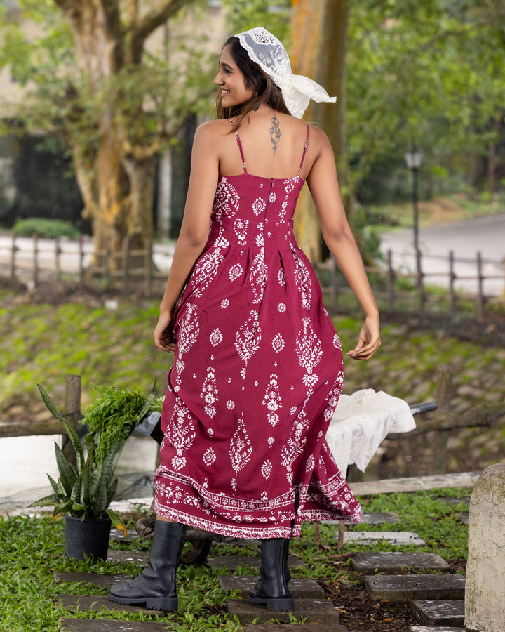 SARENDA RED MAXI DRESS