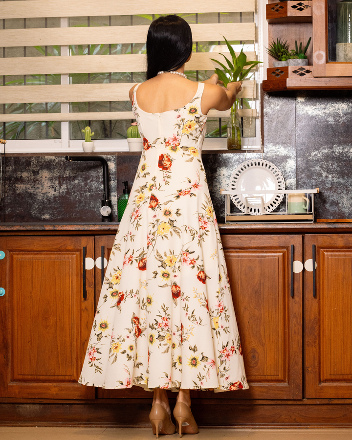 VIANNA FLORAL STRAP DRESS