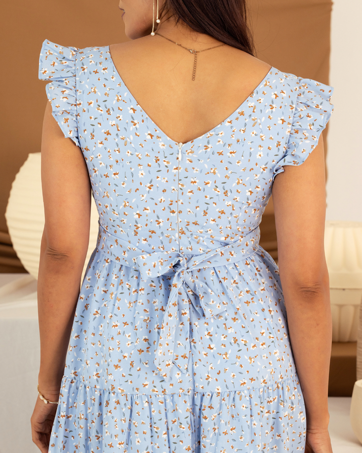 LILA PRINTED BLUE DRESS