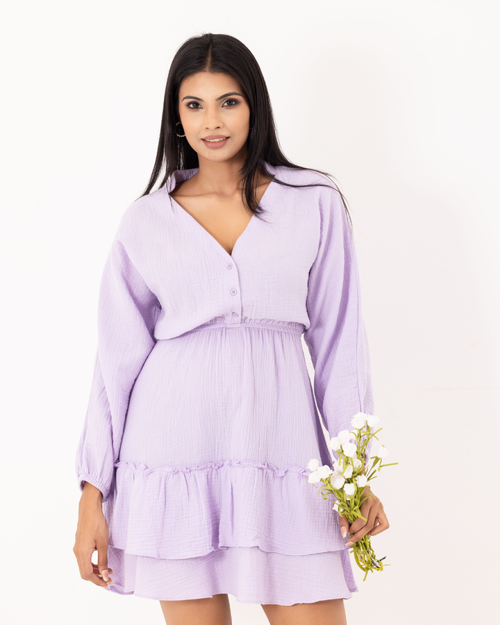 AMY BALLOON SLEEVE DRESS