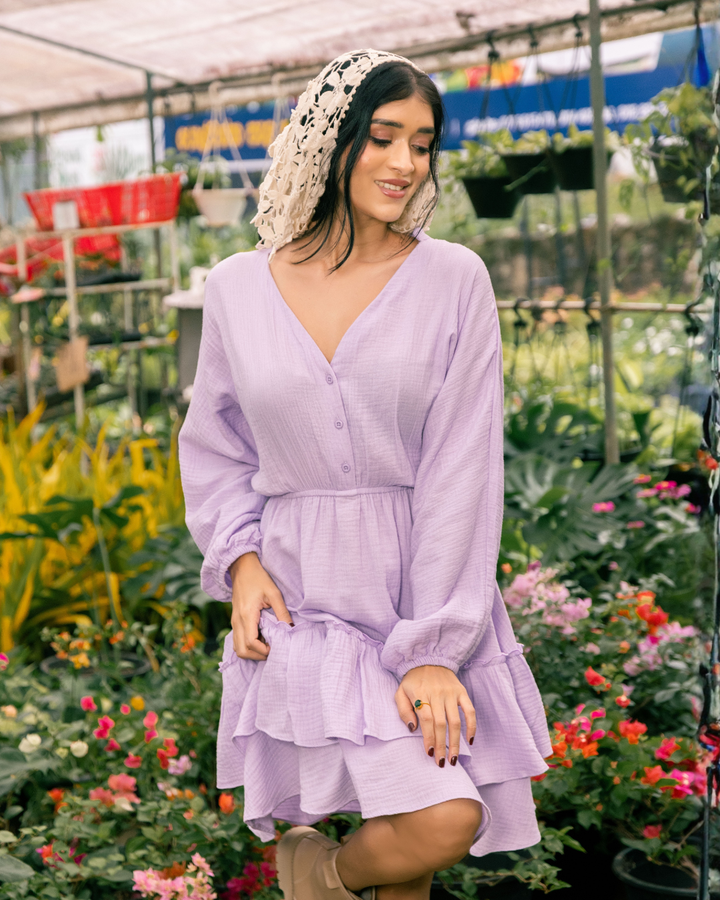 AMY BALLOON SLEEVE DRESS