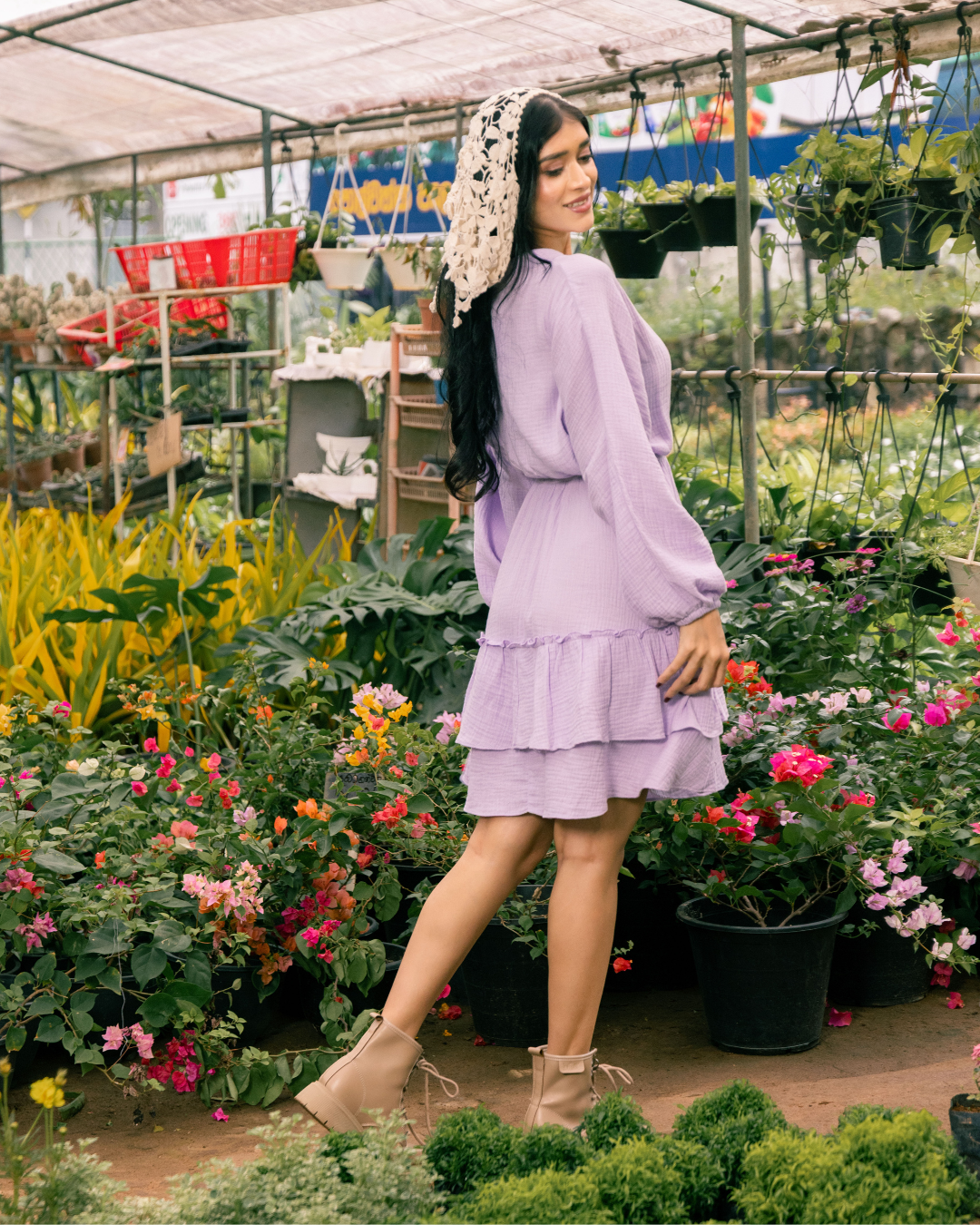AMY BALLOON SLEEVE DRESS