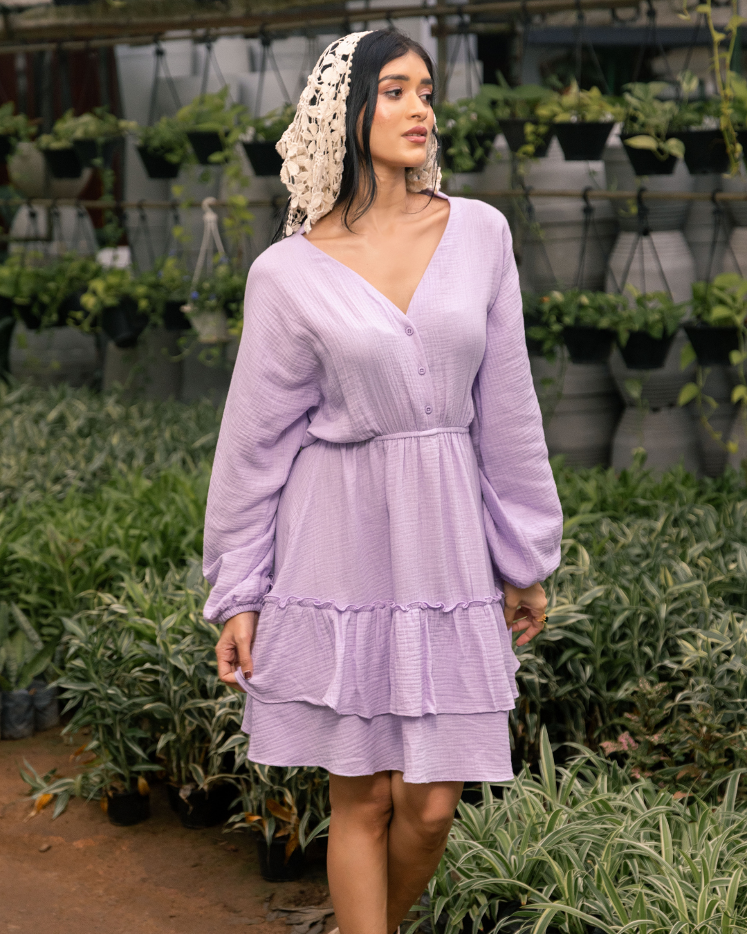 AMY BALLOON SLEEVE DRESS