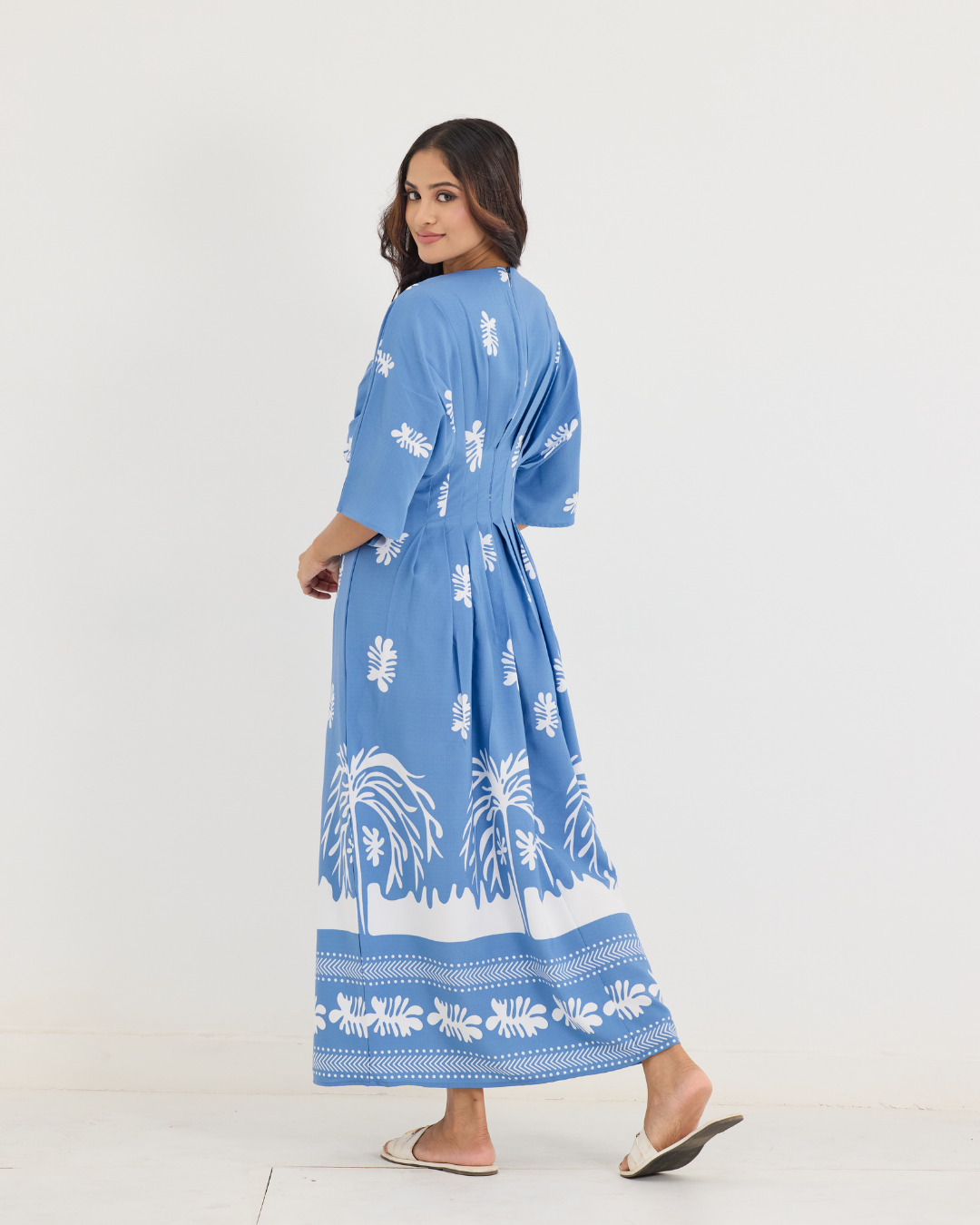 ANDRA PLEATED MAXI DRESS