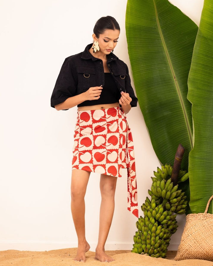 CLARA CHERRY PRINTED SKIRT
