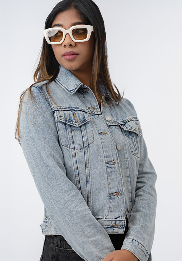 LONG SLEEVE DENIM JACKET LIGHT BLUE