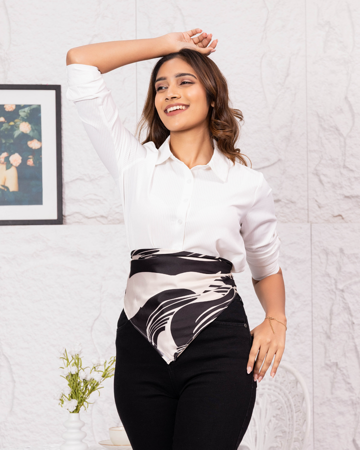 LISA LONG SLEEVE WHITE BLOUSE