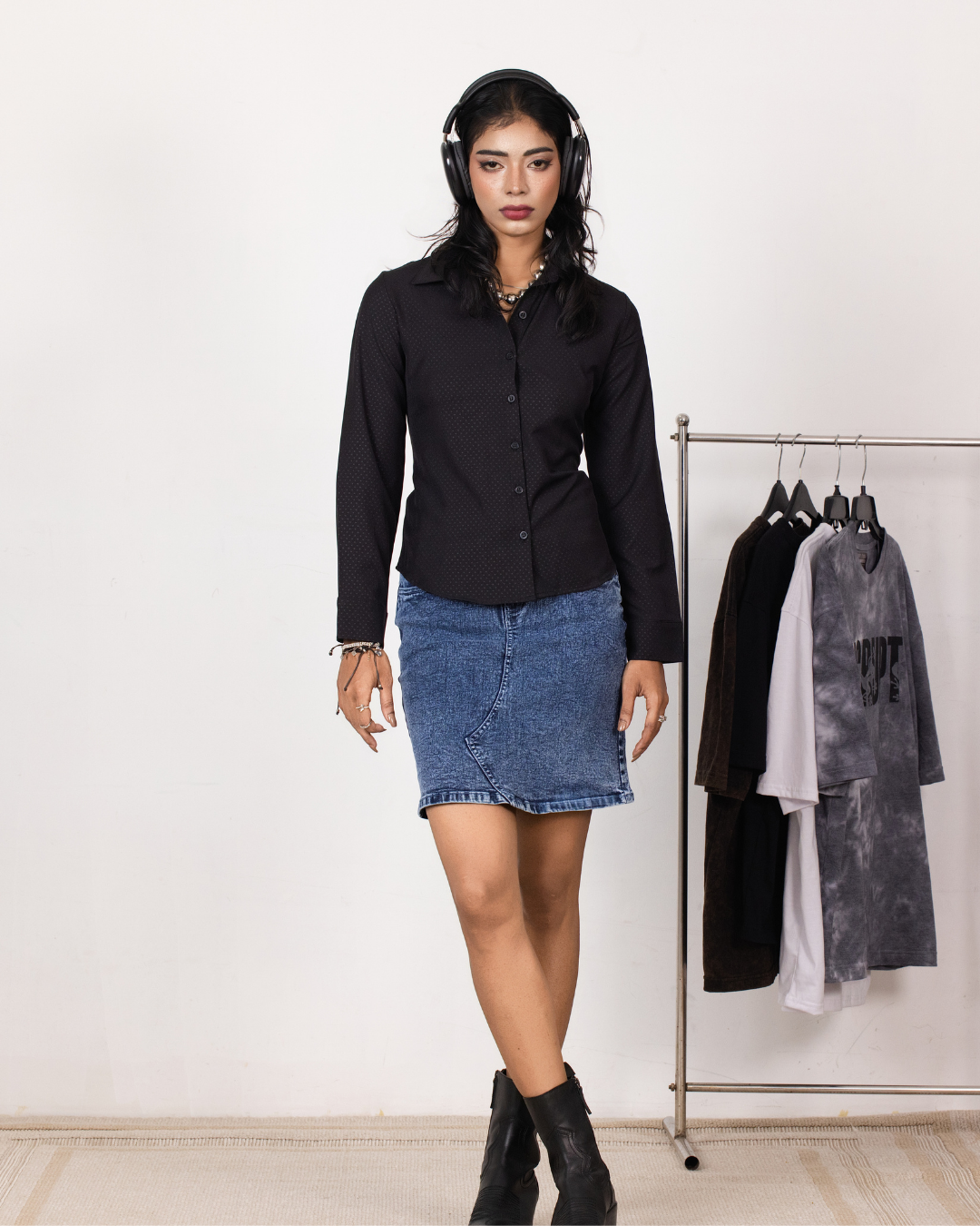KYLIE SHIRT WITH CORSET BACK