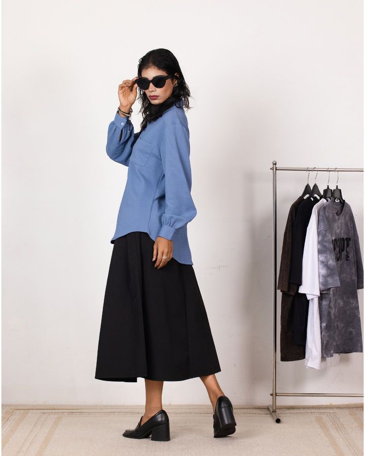 INDIE KNIT SKY BLUE SHIRT