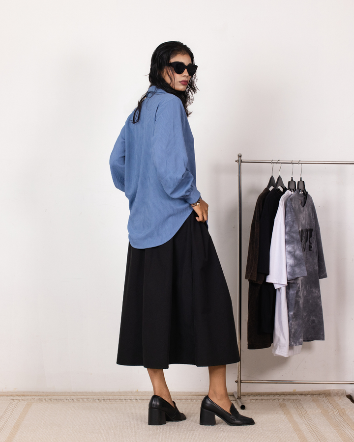 INDIE KNIT SKY BLUE SHIRT