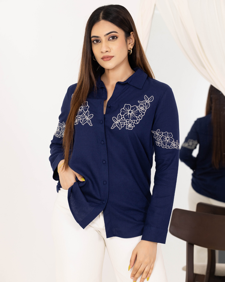 HAZEL EMB BLOUSE
