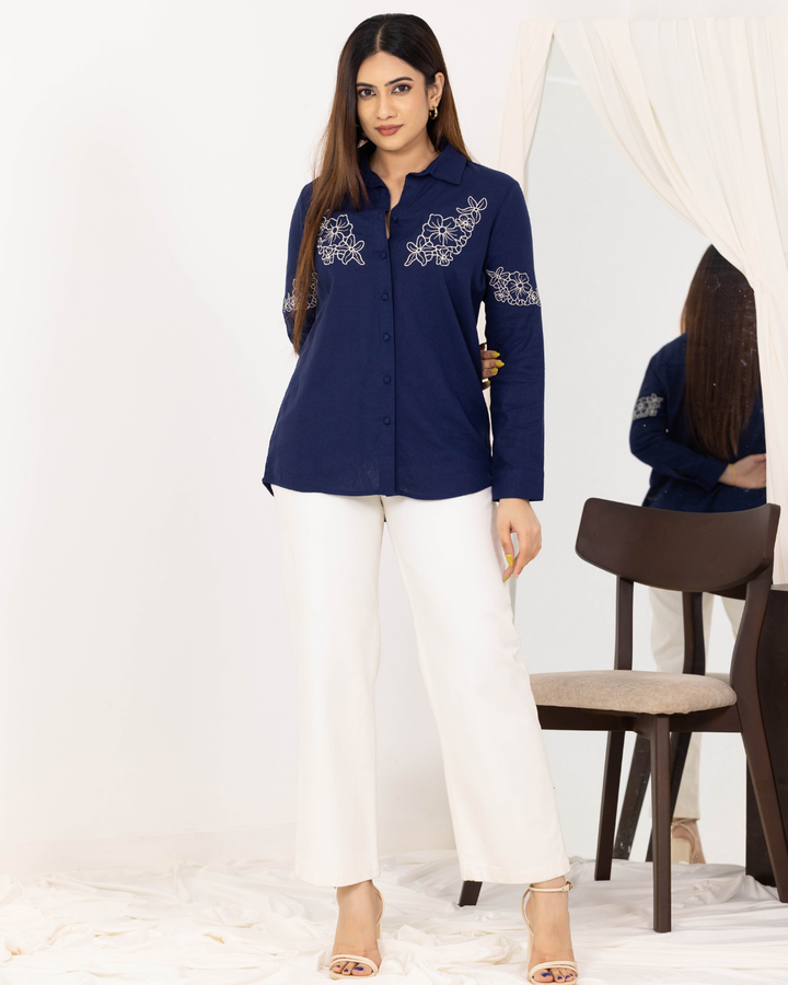HAZEL EMB BLOUSE