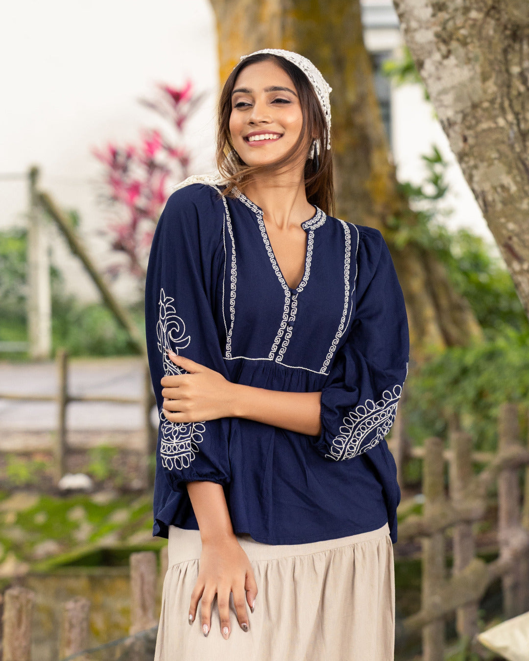ARABELLA EMBROIDERED BLOUSE