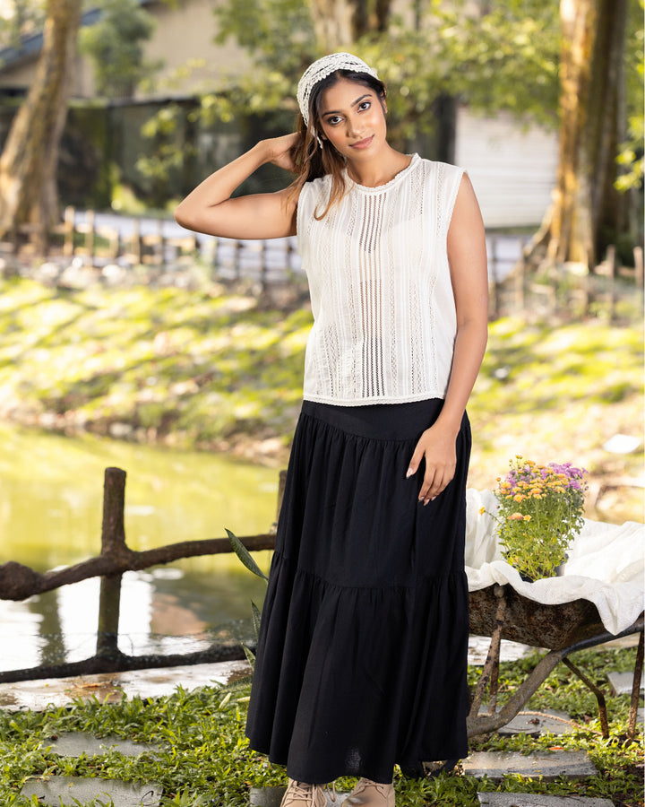 NEVA BLACK MAXI SKIRT