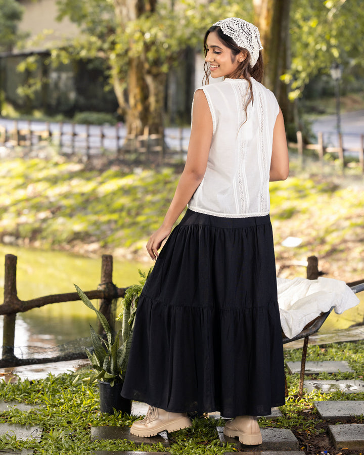 NEVA BLACK MAXI SKIRT