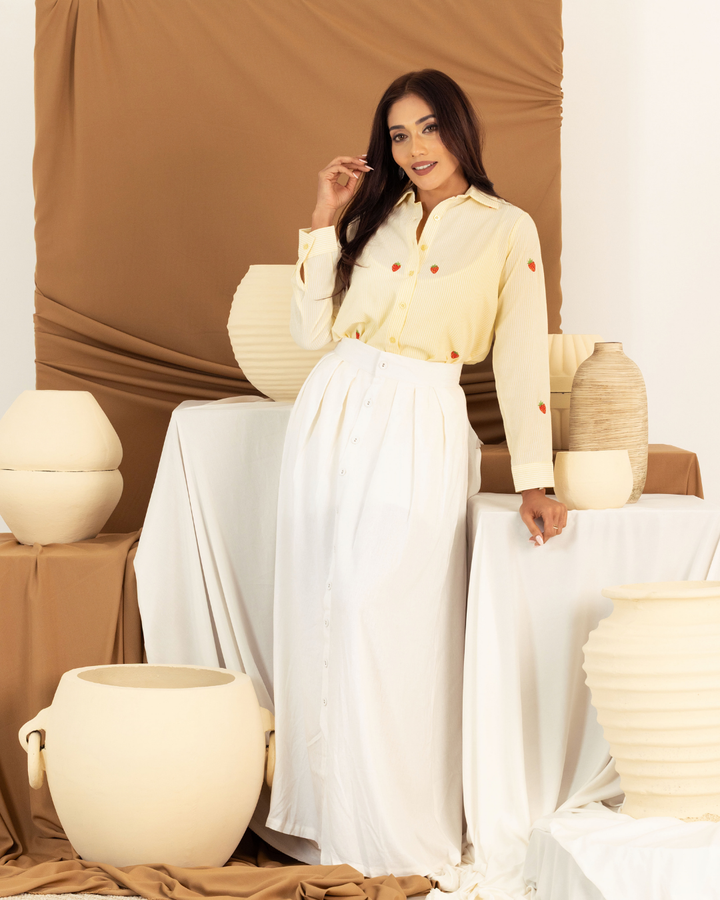 ZERAH EMB YELLOW BLOUSE