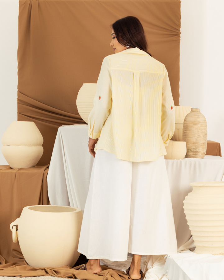 ZERAH EMB YELLOW BLOUSE