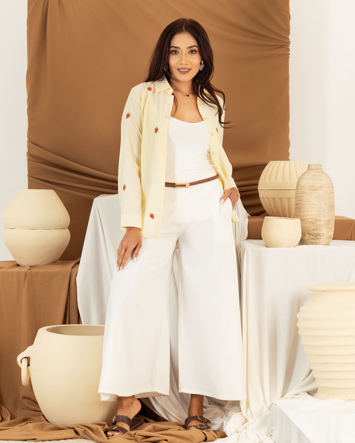 ZERAH EMB YELLOW BLOUSE