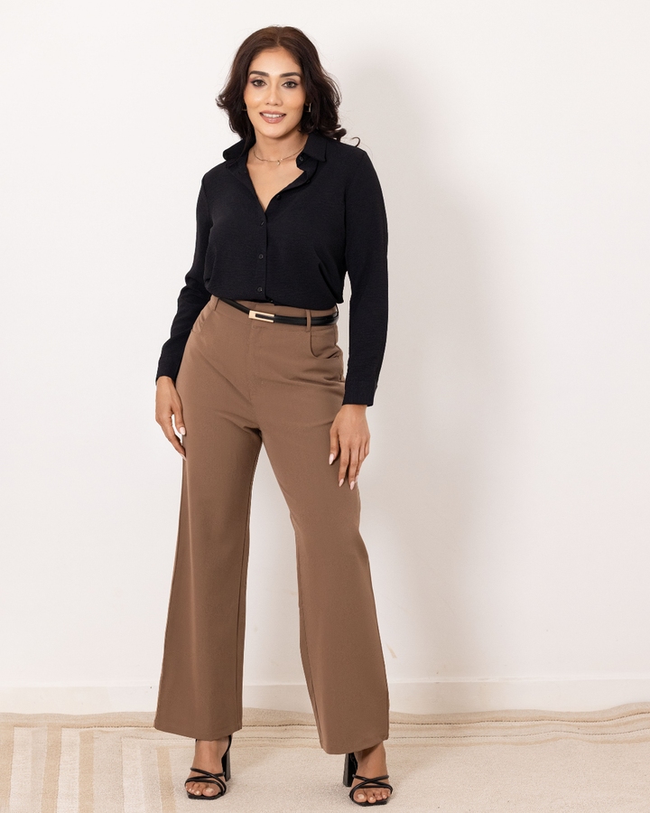 LISA LONG SLEEVE BLACK BLOUSE