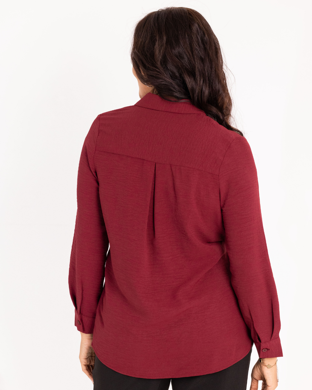LISA LONG SLEEVE RED BLOUSE