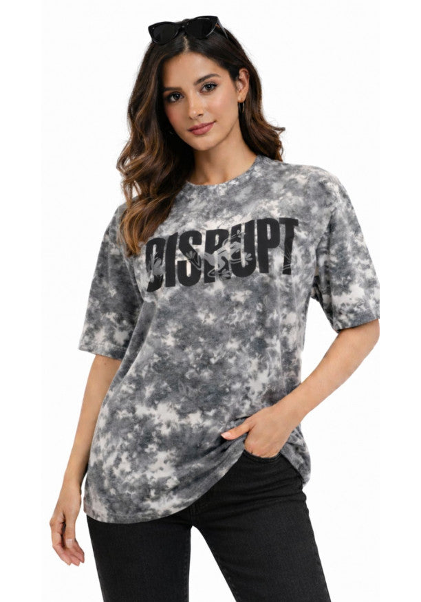 DISTRUPT BLACK & WHITE BAGGY TEE