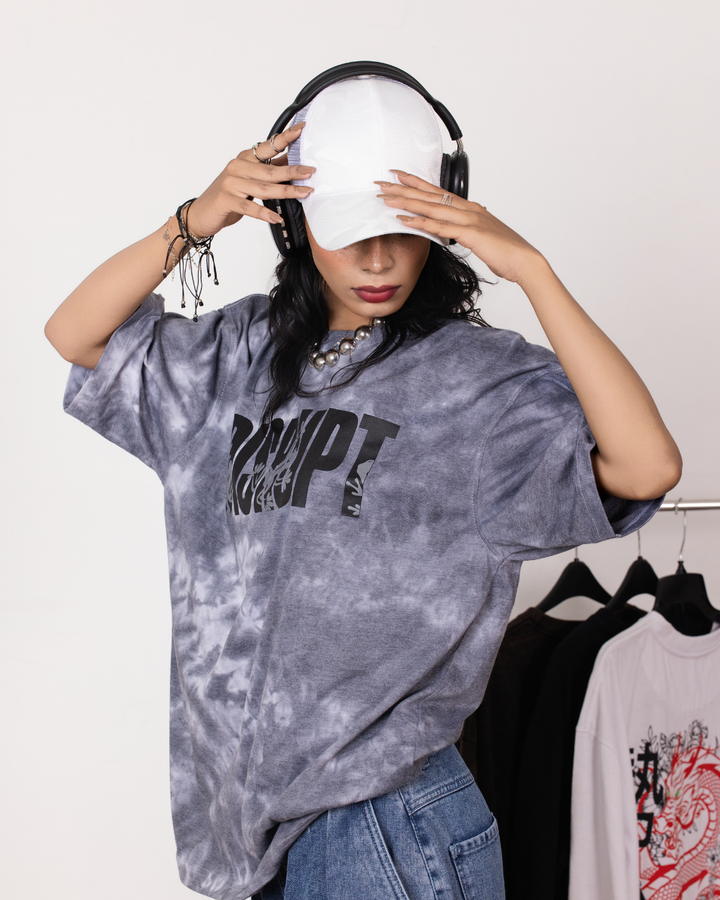 DISTRUPT BLACK & WHITE BAGGY TEE